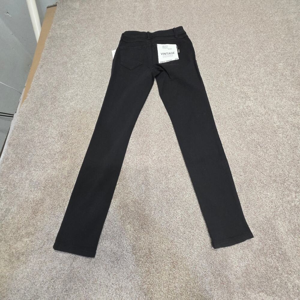 NWT Vintage Modern 1822 Denim Adrianna Ankle Skinny Jeans sz 26 Low Rise Black